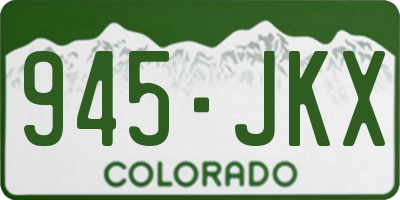 CO license plate 945JKX
