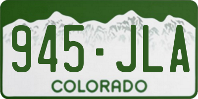 CO license plate 945JLA