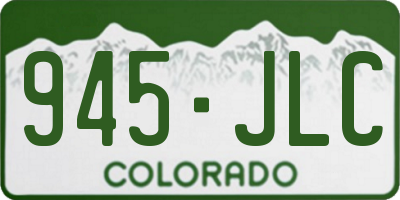 CO license plate 945JLC