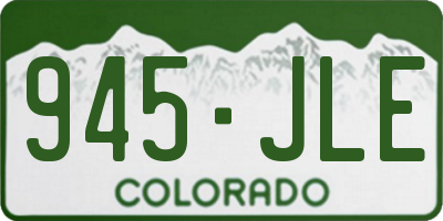 CO license plate 945JLE