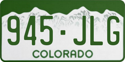 CO license plate 945JLG