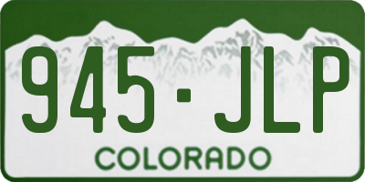 CO license plate 945JLP