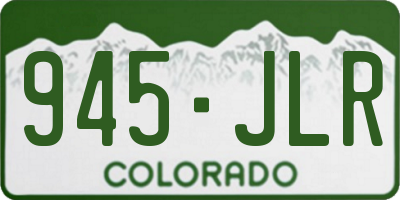 CO license plate 945JLR