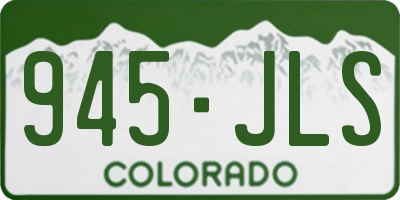 CO license plate 945JLS