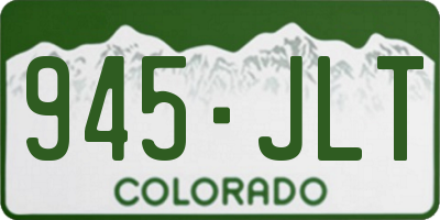 CO license plate 945JLT
