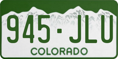 CO license plate 945JLU
