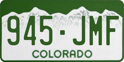 CO license plate 945JMF