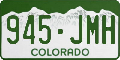 CO license plate 945JMH