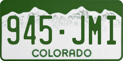 CO license plate 945JMI