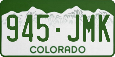 CO license plate 945JMK