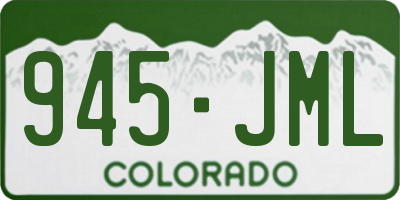 CO license plate 945JML