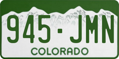 CO license plate 945JMN