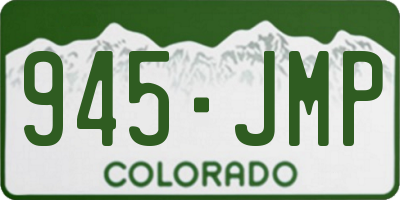 CO license plate 945JMP