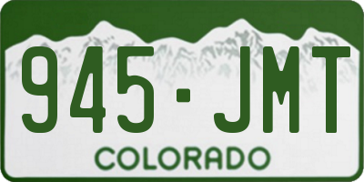 CO license plate 945JMT