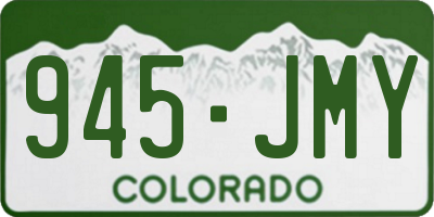 CO license plate 945JMY