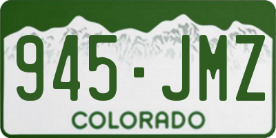 CO license plate 945JMZ