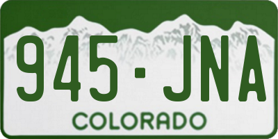 CO license plate 945JNA