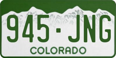 CO license plate 945JNG