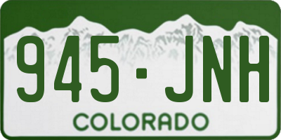 CO license plate 945JNH