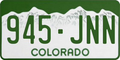 CO license plate 945JNN