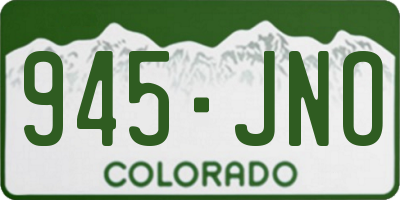 CO license plate 945JNO