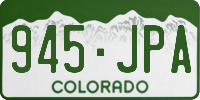 CO license plate 945JPA