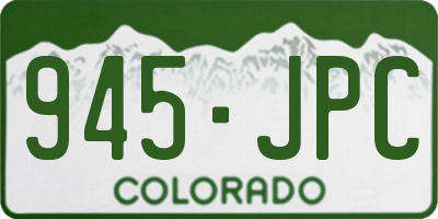 CO license plate 945JPC