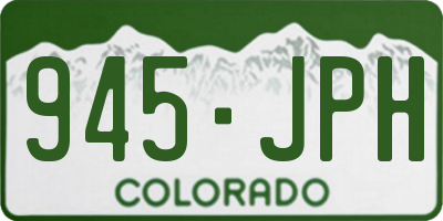 CO license plate 945JPH
