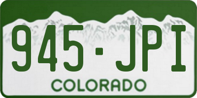 CO license plate 945JPI