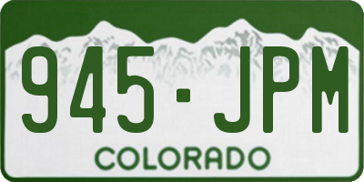 CO license plate 945JPM