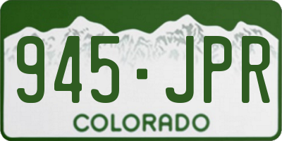 CO license plate 945JPR