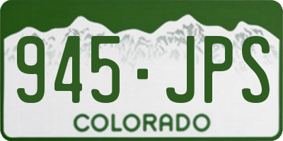 CO license plate 945JPS
