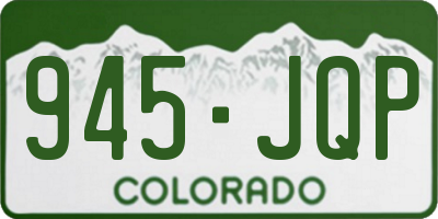 CO license plate 945JQP