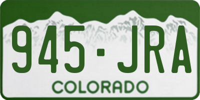 CO license plate 945JRA
