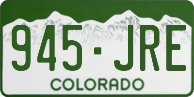 CO license plate 945JRE