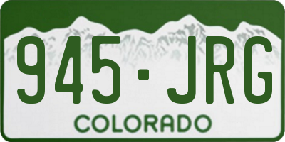 CO license plate 945JRG