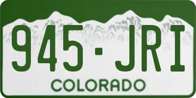 CO license plate 945JRI