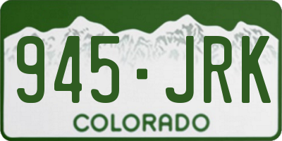 CO license plate 945JRK