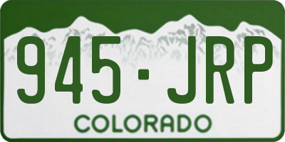 CO license plate 945JRP