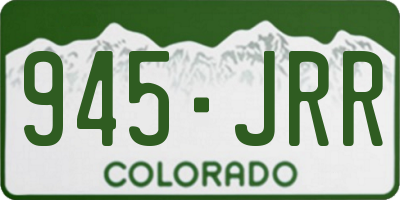 CO license plate 945JRR