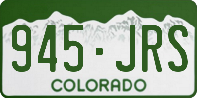 CO license plate 945JRS