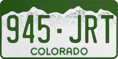 CO license plate 945JRT