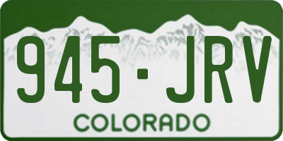 CO license plate 945JRV