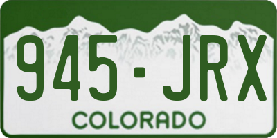 CO license plate 945JRX