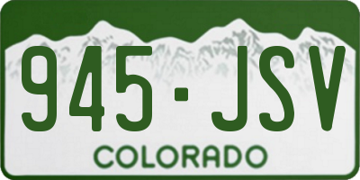 CO license plate 945JSV