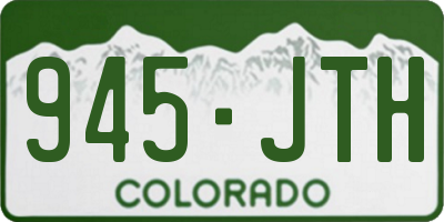 CO license plate 945JTH
