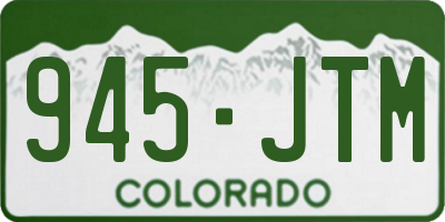 CO license plate 945JTM