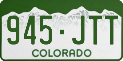 CO license plate 945JTT
