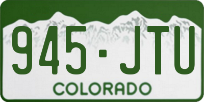 CO license plate 945JTU