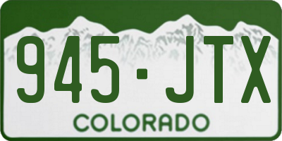 CO license plate 945JTX